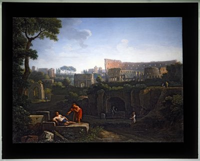Négy darabos Cappricio készlet; (2) Colosseum és Constantinus boltíve (vászon) alkotó: Jan Frans van (1662-1749) Bloemen