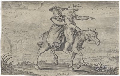Férfi és nő lóháton alkotó: Jan Gerritsz Swelinck