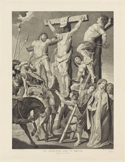 Keresztre feszítés A Megváltó a kereszten (cím a tárgyon) alkotó: Jan Gerritsz. Visser