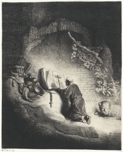 H. Hieronymus in gebed alkotó: Jan Gillisz. van Vliet