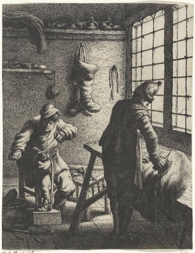 cipészek Foglalkozások (sorozat címe) alkotó: Jan Gillisz. van Vliet