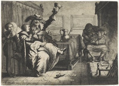 Két szerelmes pár egy fogadóban alkotó: Jan Gillisz. van Vliet