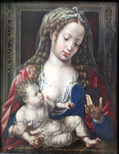 Német: Maria mit dem Kind Mária a Krisztus-gyermekkel alkotó: Jan Gossaert