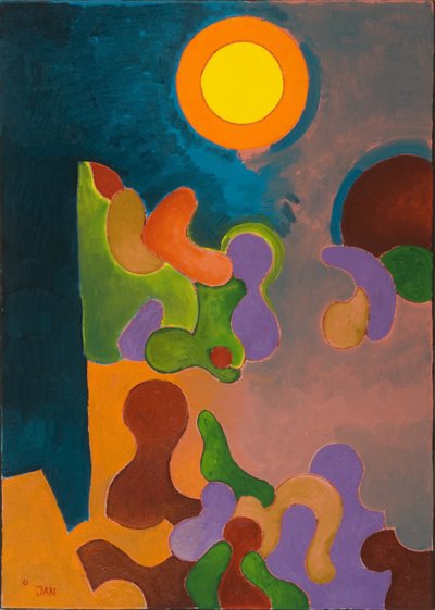 Nagymama történeteket mesél az alkonyatban, 2009 (olaj, vászon) alkotó: Jan Groneberg