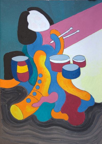 Kis doboslány, 2009 (olaj, vászon) alkotó: Jan Groneberg
