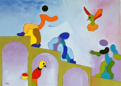 Felemelkedés oda, ahonnan jöttünk, 2009 (olaj, vászon) alkotó: Jan Groneberg