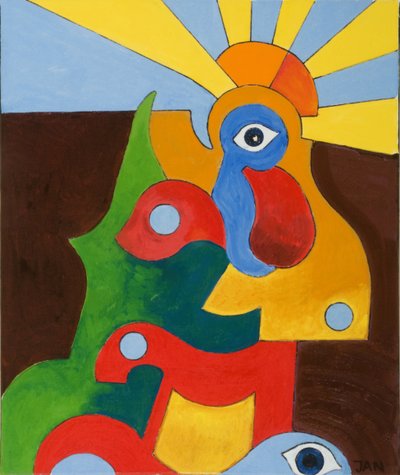 A kis kakaskakas, 2009 (olaj, vászon) alkotó: Jan Groneberg