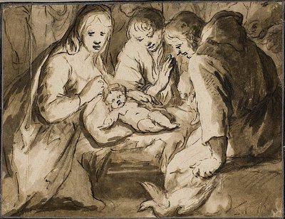 A pásztorok imádása alkotó: Jan Harmensz. Muller