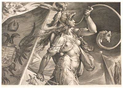 Bellona segíti a császár seregét a törökök felett aratott győzelemben alkotó: Jan Harmensz. Muller