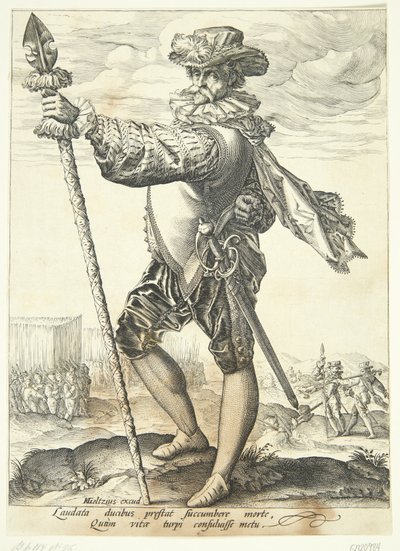Egy tiszt lándzsával alkotó: Jan Harmensz. Muller