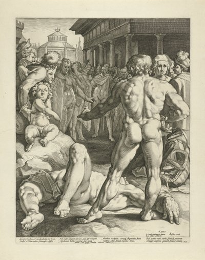 Harc Odüsszeusz és Irus között alkotó: Jan Harmensz. Muller