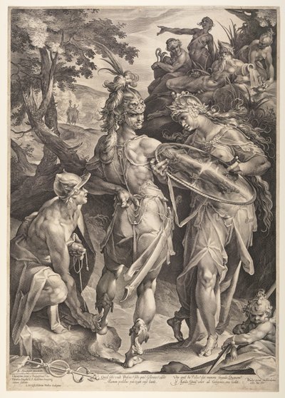 Minerva felfegyverzi Perseust alkotó: Jan Harmensz. Muller