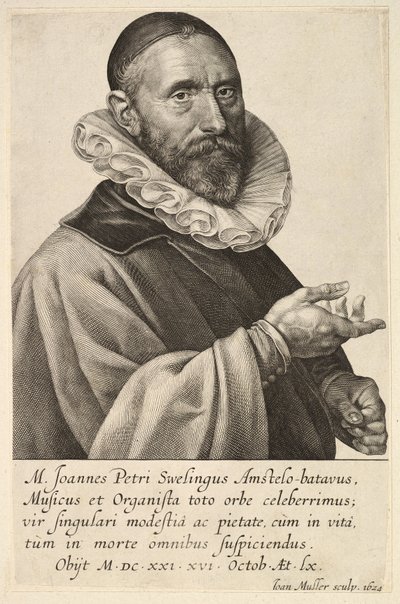 Jans Pietersz Sweelinck portréja, kocsma. 1624 (metszet) alkotó: Jan Harmensz Muller