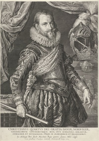 IV. Christian dán és norvég király portréja alkotó: Jan Harmensz. Muller