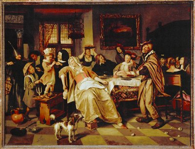 A tizenkettedik éjszakai torta ünnepe alkotó: Jan Havicksz. Steen