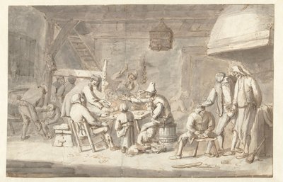 Fogadói jelenet kártyajátékosokkal alkotó: Jan Havicksz. Steen
