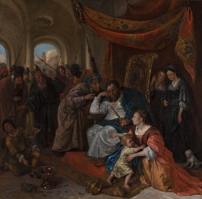 Mózes és a fáraó koronája, 1670 körül alkotó: Jan Havicksz. Steen