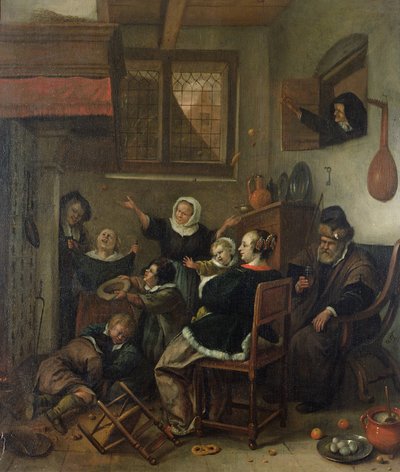 Belső jelenet, 1660-70 körül alkotó: Jan Havickszoon Steen