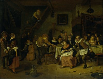 Parasztlakodalom, 1672 alkotó: Jan Havickszoon Steen