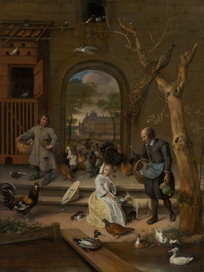Jacoba Maria van Wassenaer (1654-1683), a The Poultry Yard néven ismert portré, 1660 alkotó: Jan Havickszoon Steen