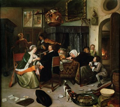 A feloszlatott háztartás, 1668 alkotó: Jan Havickszoon Steen