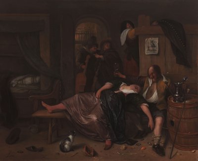 A részeg házaspár, 1655-65 körül alkotó: Jan Havickszoon Steen
