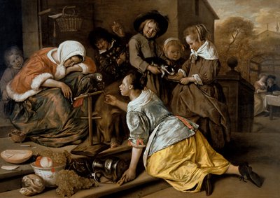 The Effects of Intemperance, 1663-65 körül alkotó: Jan Havickszoon Steen