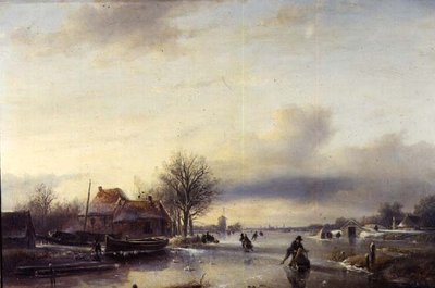 Téli táj (panel) alkotó: Jan Jacob Spohler