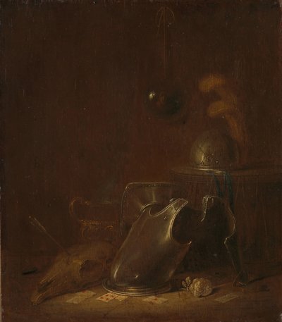 Csendélet háborús eszközökkel alkotó: Jan Jansz Buesem (attributed to)