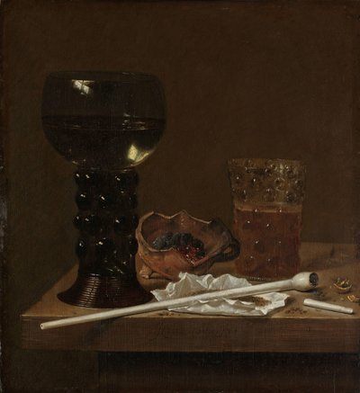 Csendélet Roemerrel, söröspohárral és pipával alkotó: Jan Jansz. van de Velde (III)