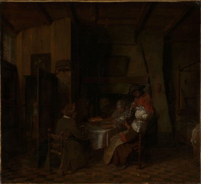 Családi étkezés egy parasztházban alkotó: Jan Josef Horemans the elder