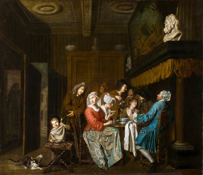 Tea Party. alkotó: Jan Joseph Horemans the Elder