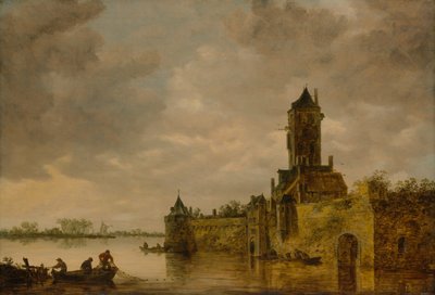 Kastély a folyó mellett, 1647. alkotó: Jan Josephsz van Goyen