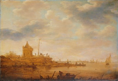Folyóra néző kilátás Sentry Post alkotó: Jan Josephsz van Goyen
