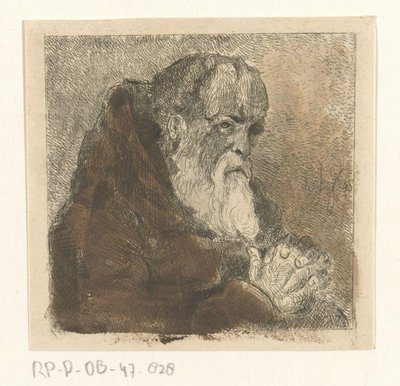 Imádkozó szerzetes alkotó: Jan Karel Jacob de Jonge