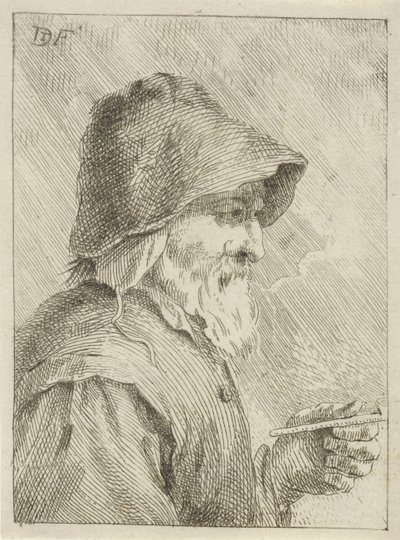 Öreg férfi szakállal és pipával a kezében alkotó: Jan Lauwryn Krafft (I) (attributed to)