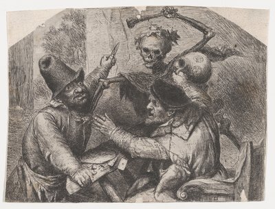 Halál és kártyajátékosok alkotó: Jan Lievens