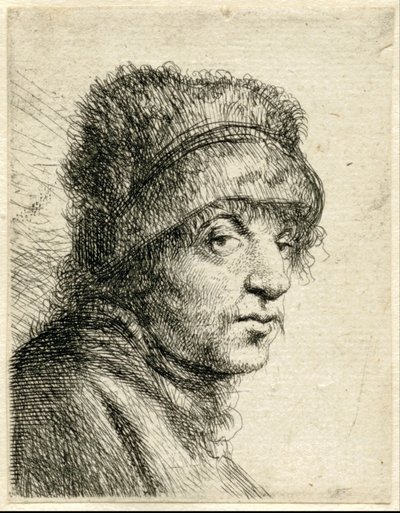 Egy kalapos férfi feje Variae Effigies és Joanne Livio (sorozat címe) alkotó: Jan Lievens