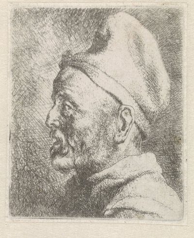 Magas sapkás öregember feje alkotó: Jan Lievens