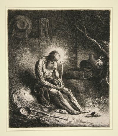 Szent Jeromos a bűnbánatban alkotó: Jan Lievens