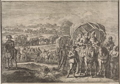 Az észak-brabanti szerzetesek Antwerpenbe menekülnek, 1637 alkotó: Jan Luyken (attributed to)
