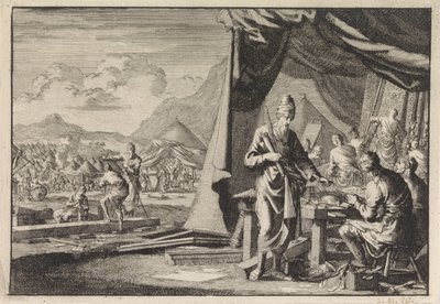 A tabernákulum építése alkotó: Jan Luyken