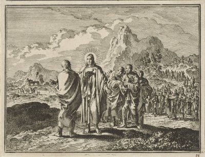 Krisztus megbünteti Pétert alkotó: Jan Luyken