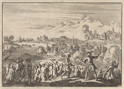 A francia hódítás Pointis Carthagena alatt Dél-Amerikában, 1697 alkotó: Jan Luyken