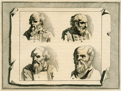 A főpap fejére rajzolt görög betűk a beavatási olajjal való megkenés részeként, 1700 alkotó: Jan Luyken