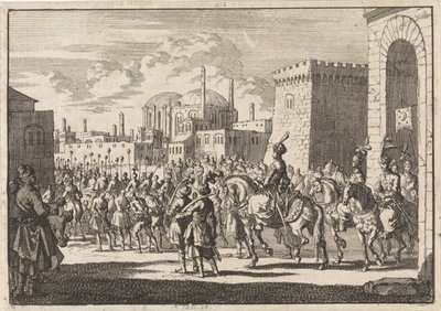 II. Musztafa szultán belépése Konstantinápolyba, 1695 alkotó: Jan Luyken