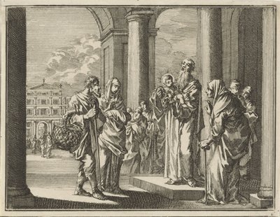 Krisztus bemutatása a templomban alkotó: Jan Luyken