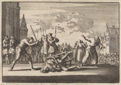 Mainzban lefejezték Cronsbruck császári hadbiztosát, 1691 alkotó: Jan Luyken