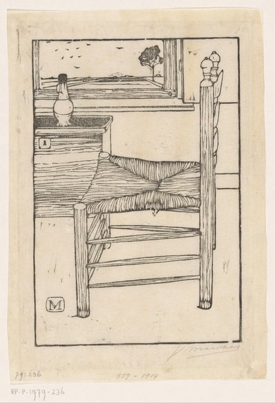 Szék csöves üléssel alkotó: Jan Mankes