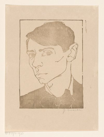 Önarckép csokornyakkendővel alkotó: Jan Mankes